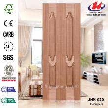 JHK-020 Design Novo Projeto De Vidro Projeto De Quarto Sapele HDF Moldado Fábrica Na China Porta Pele